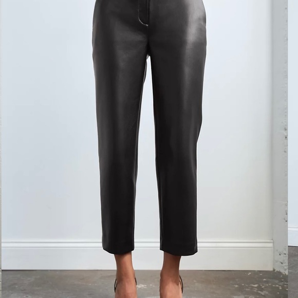 Babaton Command Cropped Leather Pant - Picture 3 of 4